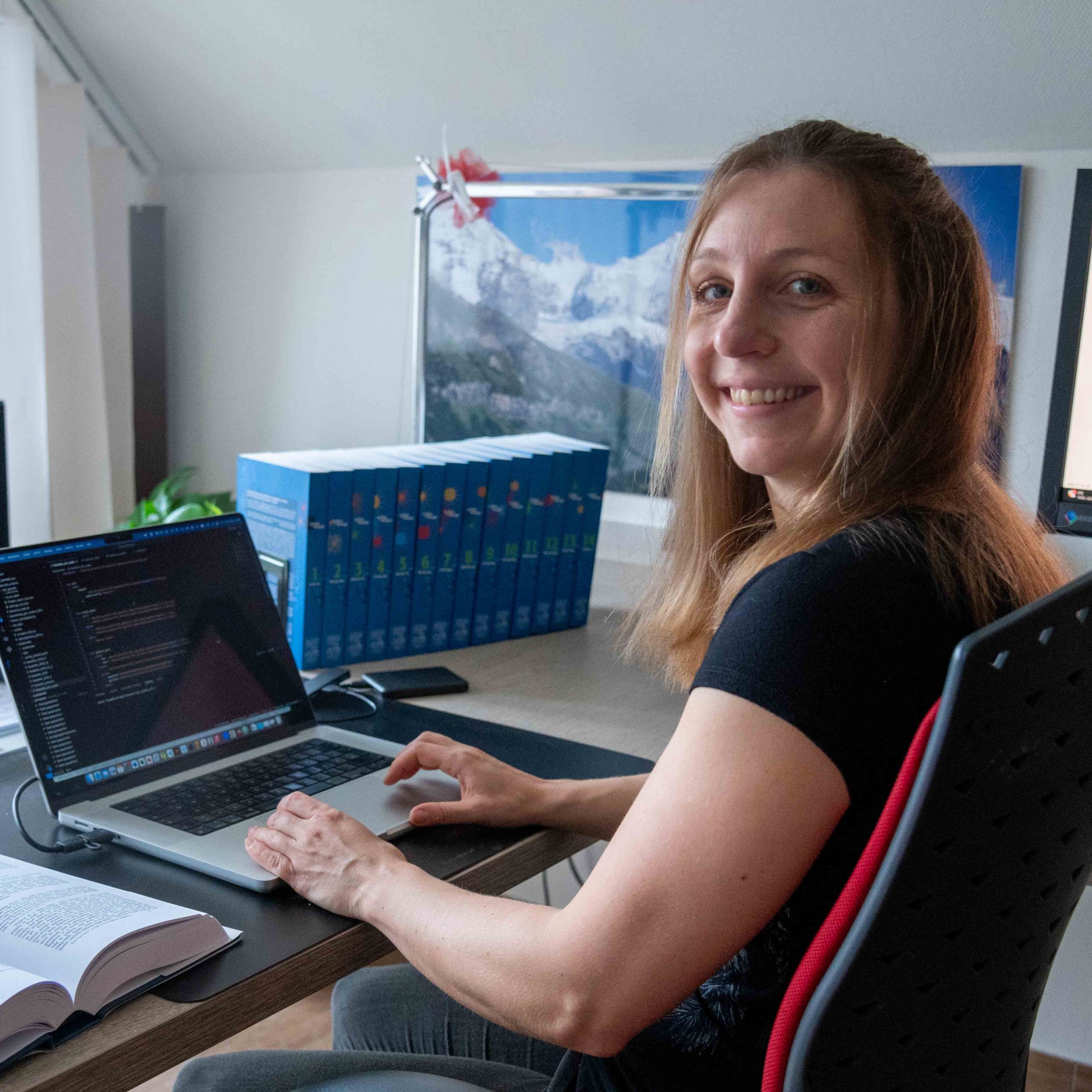 Dr. Martina Weiss beim Erstellen eines Snakemake-Workflows zur Analyse von ddRAD-Daten.